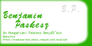 benjamin paskesz business card